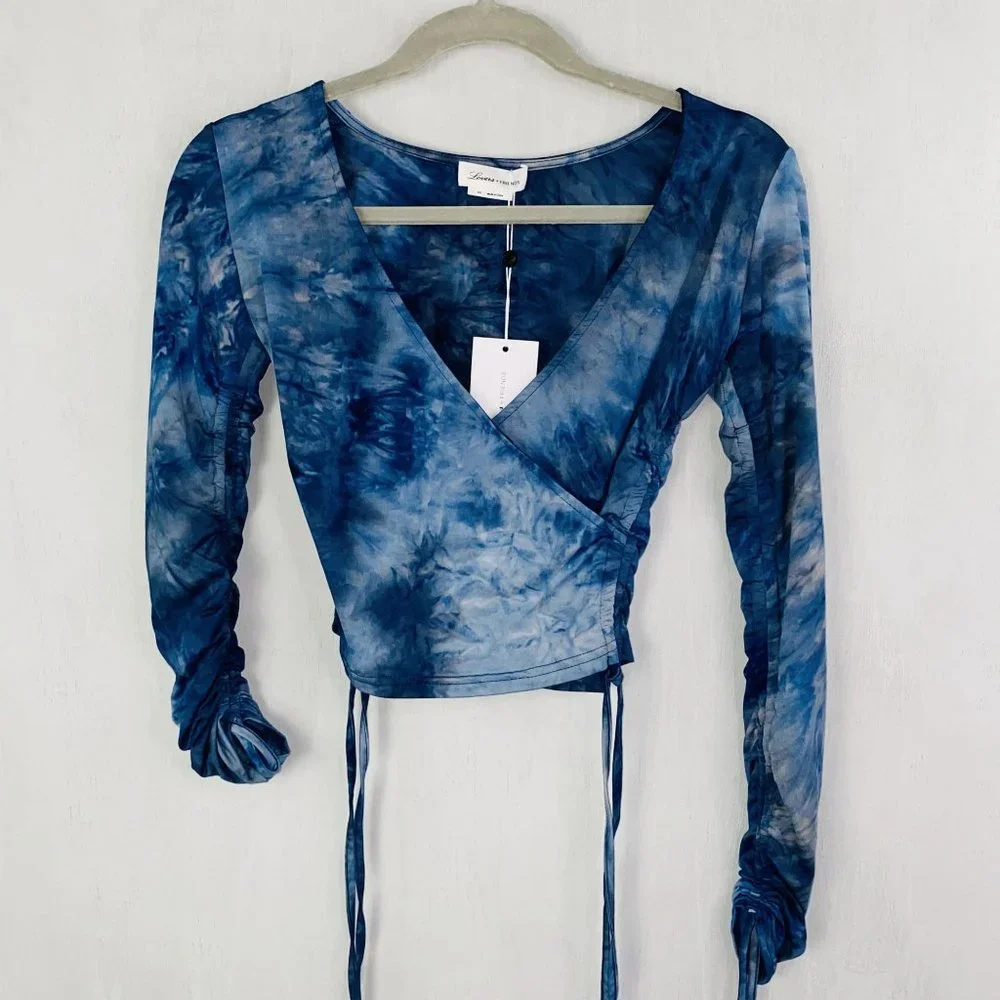 Lovers + Friends Dory Top in Blue Tie Dye - Picture 2 of 5